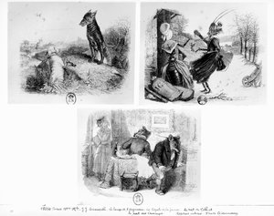 ジャン・ド・ラ・フォンテーヌ作「寓話」（1621-95）の「狼と羊」、「蝉と蟻」、「市のネズミと田舎のネズミ」の挿絵